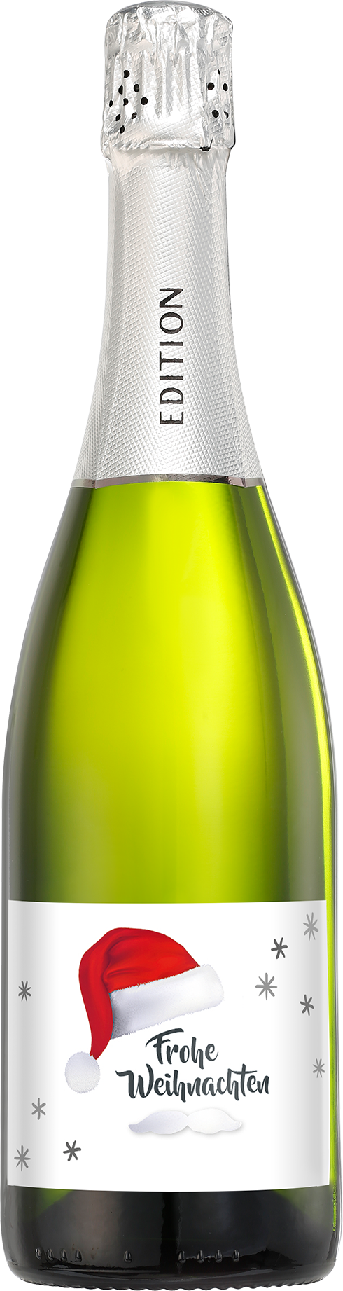 Bild: Abbildung zeigt das Produkt EDITION Cuvée 1888 mit Schmucketikett "Merry Christmas White"